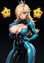 ai_generated female looking_at_viewer luma makimass_ai mario_(series) princess_rosalina topless video_games