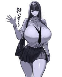 1girls big_breasts breasts clothed clothed_female female female_focus female_only large_boobs large_breasts light-skinned_female light_skin long_hair long_hair_female looking_at_viewer skirt solo solo_female solo_focus thick_thighs thighs walking walking_towards_viewer waving waving_at_viewer wolffeld_price