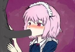 animated animated_gif black_souls blowjob gif grimm_(black_souls) heart-shaped_pupils maid maid_headdress pink_eyes pink_hair sushi_yuusha_toro victoria_(black_souls)