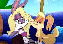 2girls accurate_art_style ass breasts bugs_bunny edit female lola_bunny looney_tunes multiple_girls rule_63 screencap screenshot screenshot_edit tagme the_looney_tunes_show tits yenvudu