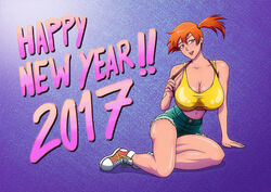 1girls aqua_eyes billvicious cameltoe cleavage curvy erect_nipples female gigantic_breasts gym_leader huge_areolae huge_ass human human_only kasumi_(pokemon) misty_(pokemon) nintendo orange_hair pokemon pokemon_rgby puffy_nipples red_hair shoes sneakers thick_lips voluptuous wide_hips