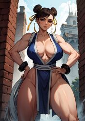 1girls ai_generated chun-li female female_only human looking_at_viewer makimass_ai solo street_fighter video_games