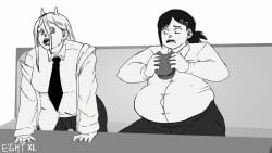 2girls animated bbw belly belly_expansion big_belly chainsaw_man eightxl expansion fat female hamburger higashiyama_kobeni hyper_belly multiple_girls obese overweight power_(chainsaw_man) sound sound_edit sound_effects stomach_noises stuffed_belly swell_reads tagme video weight_gain