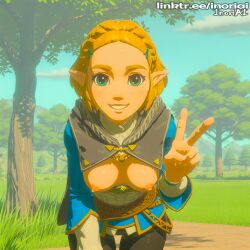 princess zelda from tears of the kingdom by inoriai