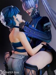 3d 3d_model 3d_render commissions_open dominant dominant_female domination lesbian_couple lesbian_focus lesbian_seduction luna_snow luna_snow_(marvel_rivals) magik_(illyana_rasputin) magik_(marvel_rivals) magik_(punkchild) magikxluna marvel marvel_rivals no_sex patreon_artist render ship sitting_on_lap sitting_on_person yuri