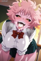 mina ashido from boku no hero academia by crispiiart