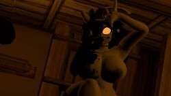 alice_angel bendy_and_the_ink_machine breasts breasts_out naked naked_female surprised_expression twisted_alice vrchat vrchat_avatar vrchat_media vrchat_model