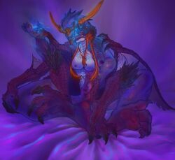 7415926 absurd_res animal_genitalia animal_penis aurelion_sol aurelion_sol_(lol) breasts dragon duo equine_genitalia equine_penis feet female female/female futanari genitals hi_res hindpaw intersex intersex/intersex league_of_legends mythological_creature mythological_scalie mythology paws penis riot_games scalie tencent