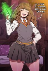 1futa ai_generated casting_spell cucumber_king futa_only futa_transformation futanari harry_potter hermione_granger image_set intersex novelai penis penis_growth spell