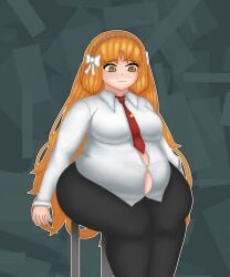 1girls bbw chubby chubby_female fat_fetish female ishmael_(limbus_company) limbus_company overweight project_moon send_in_the_sweepers thecorrupteddude