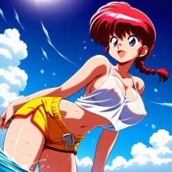 huge_breasts nipples_visible_through_clothing ranma-chan ranma_1/2 ranma_saotome