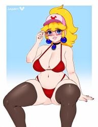 princess peach from mario (series) by jollysart