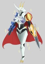 1girl 1girls 2d 2d_(artwork) 2d_artwork alex103 digimon digimon_(species) female female_focus female_only omegamon omnimon robot robot_girl rule_63 tagme thick_ass thick_thighs thighs