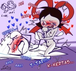 2girls blush breasts clitoris female female/female female_only kertas lemondiamond42 lesbian_sex multiple_girls nude nude_female oc original original_character pussy_to_pussy scissoring spread_legs tribadism wet_pussy yuri