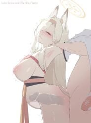1boy 1boy1girl 1girls alternate_version_available animal_ears animated areolae armpits blonde_hair blue_archive blush breasts breasts_out cum cum_in_pussy cum_inside cumflation eyes_closed faceless_male female grabbing_from_behind halo inflation kaho_(blue_archive) large_breasts large_penis long_hair male moaning nipples opennsfwsp partially_clothed penetration penis qrixlvoice shorter_than_30_seconds sound standing_sex tagme vaginal_penetration vaginal_sex vanilla_flavor video