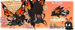 4_legs after_sex animal_genitalia animal_penis animal_vulva antennae_(anatomy) arthropod big_penis bileshroom black_antennae black_body blush bodily_fluids butterfly canon_x_oc color_coded_text crown dialogue disney duo english_text excited eye_contact eye_roll female female_penetrated feral french_kissing from_front_position genital_fluids genitals headgear hi_res hoppers insect_wings insects kissing lepidopteran long_tongue looking_at_another looking_pleasured lying male male/female male_penetrating male_penetrating_female missionary_position monarch_butterfly multicolored_wings on_back on_front orange_background orange_wings penetration penile penile_penetration penis penis_in_vagina pixar pupils questionable_consent red_antennae ruff scarlet_(masochistfox) sex simple_background small_pupils speech_bubble spread_wings stuck surprised swallowtail_butterfly sweat text titus_(hoppers) tongue tongue_out vaginal_fluids vaginal_penetration vulva wings zebra_swallowtail