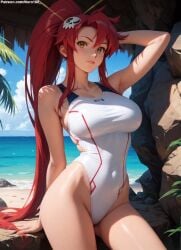 1girls 2d ai_generated ass athletic athletic_female bare_shoulders belly big_ass big_breasts breasts curvy curvy_figure cute cute_face detailed eyelashes eyeshadow female female_only fit fit_female focus high_quality huge_breasts large_breasts legs light-skinned_female light_skin lips lipstick long_hair looking_at_viewer makeup mascara midriff nero100 pale-skinned_female pale_skin posing red_hair sagging_breasts seductive seductive_look sexy_pose stable_diffusion tagme tengen_toppa_gurren_lagann thick_ass thick_butt thick_thighs thighs wide_hips yellow_eyes yoko_littner