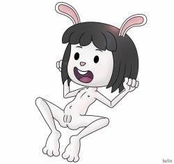 animated elinor_rabbit elinor_wonders_why female female_only flat_chest furry helix naked_female pussy rabbit showing_pussy young