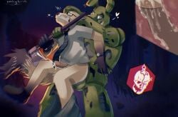 2025 alternate_species anal anal_orgasm anal_sex animatronic anthro anthro_on_anthro anthro_penetrated anthro_penetrating anthro_penetrating_anthro axe balls blush bodily_fluids canid canine chromatic_aberration clenched_teeth clothed clothed/nude clothing cum cum_in_ass cum_inside cumshot dead_by_daylight digital_media_(artwork) duo dwight_fairfield ejaculation erection eyewear five_nights_at_freddy's five_nights_at_freddy's_3 fur furrification genital_fluids genitals glasses glowing glowing_eyes green_body green_fur hands-free heart_symbol hi_res humanoid_genitalia humanoid_penis internal internal_anal lagomorph leporid machine male male/male male_penetrated male_penetrating male_penetrating_male mammal necktie nude orgasm penetration penile penile_penetration penis penis_in_ass rabbit robot scottgames sex shirt smelly_burr smile springtrap_(fnaf) tail tan_body tan_fur teeth topwear vein veiny_penis