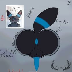 anthro anus balls bathroom blue_anus blue_penis bow_ribbon eeveelution free_use generation_2_pokemon genitals glory_hole knot knotted_penis male mettdesign_(artist) nintendo penis photo pokemon pokemon_(species) public_restroom red_eyes restroom_stall revealing_anus revealing_penis smile solo umbreon