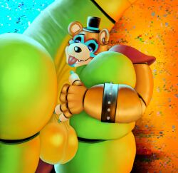 alligator alligator_tail alligatorid alligatorid_humanoid animatronic anthro anthro_male bear biceps big_ass black_nails blue_eyes blue_nails bowtie clawed_fingers claws crocodile crocodile_tail crocodilian crocodylid eye_wear face_paint facial_markings fingering fingering_ass fingering_partner fingerless_gloves five_nights_at_freddy's five_nights_at_freddy's:_security_breach fnaf gay gay_sex glamrock_freddy_(fnaf) green_body green_scales green_skin long_nails looking_pleasured lucivire machine male male/male male_only mohawk mohawk_(hairstyle) montgomery_gator_(fnaf) muscle muscles muscular_anthro muscular_body muscular_furry muscular_male non_human red_eyes red_hair reptile reptile_humanoid robot robot_anthro robot_humanoid scales scalie scottgames shades sharp_teeth shoulder_pads spiked_bracelet spikes spotted_body star_shades steel_wool_studios sunglasses tail_markings tan_body tongue_out top_hat two_tone_body ursid ursid_humanoid ursine yellow_body yellow_scales yellow_skin