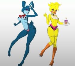 baddie bonnie_(fnaf) bunny_girl chica_(fnaf) chicken_girl fnaf rule_63 slutty