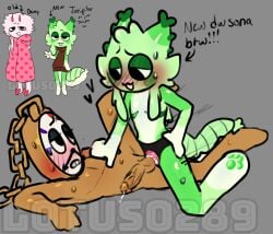 caterpillar cuntboy dandy's_world dandys_world dandys_world_oc dyle_(dandy's_world) intersex lotus0289 ocxcanon pegging self_insert tagme yumeshipping