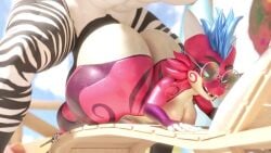 16:9 3d_(artwork) 3d_animation animated anthro ass ava_(doggod.va) balls beach_scene big_balls big_butt blender_(artwork) blender_cycles blue_hair da.nilkaz_(modeler) digital_media_(artwork) dragon duo equid equine eyewear female female_penetrated from_behind_position genitals glasses hi_res huge_butt hyper hyper_butt male male/female male_penetrating male_penetrating_female mammal mythological_creature mythological_scalie mythology no_sound penetration penile penile_penetration penis question_mark reptilligator_(modeler) scalie sex sex_on_the_beach shadedance short_playtime short_stack size_difference smile stripes tagme video wearing_glasses widescreen zebra