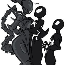 doppelganger (spider-man) from alien (franchise) by t1tans90