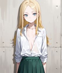 ai_generated blonde_hair flat_chest formal small_breasts tagme