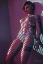 judy alvarez from cyberpunk 2077 by secretsam3d