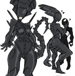 female xenomorph from alien (franchise) by t1tans90