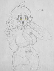 big_ass big_breasts bn clothed dilaw_(vs_human_impostor) female female_only friday_night_funkin friday_night_funkin_mod genderswap rule_63 sketch vs_human_impostor