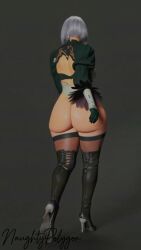 1girls 3d 3d_animation 3d_model android animated animation_test artist_name artist_signature ass big_ass black_background black_crop_top black_gloves black_legwear black_stockings black_thigh_highs black_thighhighs bouncing_ass bouncing_breasts bouncing_hair breasts bubble_butt clothed clothing curvy curvy_female curvy_figure facing_away fat_ass female female_only hair_physics heels jiggling_ass naughtypolygon nier nier:_automata physics physics_test robot_girl shorter_than_10_seconds sound tagme video voluptuous voluptuous_female walking white-skinned_female white_hair white_skin wobbling_ass yorha_2b