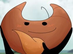 cfmot cfmot_kurasan holding_penis holding_tentacle kurasan looking_at_viewer object_show object_shows penis_tentacle precum_drip smiling_at_viewer smirking_at_viewer tentacle viewed_from_between_legs viewer_from_below viewer_pov