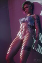 judy alvarez from cyberpunk 2077 by secretsam3d