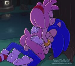 1boy 1girls 2018 2d accessory amy_rose animated anthro anthro_on_anthro areola ass balls black_nose blue_body blue_fur bouncing_balls bracelet breasts closed_eyes clothing cowgirl_position digital_media_(artwork) duo erection eulipotyphlan exposed_torso female female_on_top female_penetrated footwear forest frame_by_frame from_front_position fur genitals gloves grass hair hair_accessory hairband hand_on_ass hand_on_butt handwear hedgehog intraspecies jewelry loop male male/female male_on_bottom male_penetrating male_penetrating_female mammal moan mostly_nude mp4 naked night nipples nude on_bottom on_top penetration penile penile_penetration penis penis_in_pussy pink_body pink_fur pink_hair plant pussy sega sex shoes short_hair short_playtime shorter_than_30_seconds socks sonic_(series) sonic_the_hedgehog sonic_the_hedgehog_(series) sound sound_warning spread_legs spreading straight text the_other_half tree url vaginal_penetration video video_games voice_acted water wristwear