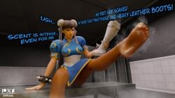 3d 3d_(artwork) 3d_model 3d_render artist_logo artist_name artist_signature asian asian_clothing asian_female black_hair boots boots_female boots_removed capcom captions chinese chinese_clothes chinese_female chun-li chun-li_(fortnite) chun-li_(street_fighter_6) comic comic_page deviantart dirty_feet disgusted disgusted_look english_text feet feet_fetish feet_focus feet_smell feet_sniff feet_together feet_up female female_focus female_only femdom femdom_caption foot_fetish foot_focus foot_worship footwear fortnite fortnite:_battle_royale fuck_you gesture gym humiliating humiliation humiliation_fetish japanese japanese_clothes japanese_clothing japanese_female kneeling locker_room looking_at_viewer loser middle_finger musk musk_clouds musk_fetish musky musky_feet pantyhose patreon patreon_artist patreon_exclusive patreon_link patreon_logo patreon_url patreon_username pov pov_eye_contact pov_feet presenting presenting_feet raised_leg shfans shoe_fetish shoes shoes_removed sniffing sniffing_feet sniffing_musk sniffing_shoe socks street_fighter sweat sweatdrop sweating sweaty sweaty_feet sweaty_legs sweaty_shoes viewer_pov young