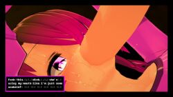 bete_noire betty_noire brown_hair frisk glitchtale huge_cock pink_eyes pink_hair sucking_penis