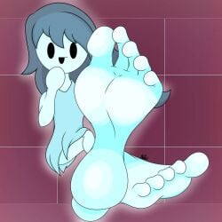 barefoot feet_focus foot_fetish foot_focus nightmare_waifu panettouu spooky's_house_of_jump_scares spooky_(shojs)