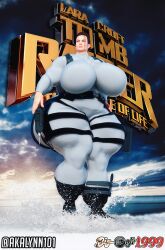 3d akalynn101 beach catsuit edit huge_ass huge_breasts lara_croft lara_croft_(angelina_jolie) muscular tomb_raider water wetsuit