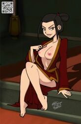 1girls 2020 areolae avatar_legends avatar_the_last_airbender azula barefoot bed bedroom breasts breasts_out busty color colored feederrock feet female female_focus female_only fire_nation flashing flashing_breasts full_body hagfish hairbun hourglass_figure long_hair looking_at_viewer medium_breasts nickelodeon nightgown nipples no_bra partially_clothed pink_nipples princess risenhentaidemon robe sidelocks sitting solo solo_female solo_focus tied_hair topknot topless undressing wide_hips yellow_eyes