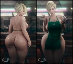 1girls 3d apron areola_slip areolae ass barista big_ass bimbo blender blizzard_entertainment blonde_hair blue_eyes bottomless breasts bubble_butt casual clothing curvaceous curves curvy exposed_ass eyewear fast_food female female_only from_behind front_view functionally_nude functionally_nude_female generalbutch high_resolution huge_ass huge_breasts human iced_latte_with_breast_milk large_breasts light-skinned_female light_skin long_hair looking_back massive_ass meme mercy mostly_nude naked_apron nipple_slip nipples no_panties nudist outerwear overwatch overwatch_2 pale_skin piercing_eyes public qos queen_of_spades queen_of_spades_symbol rear_view solo solo_female spade_tattoo starbucks uniform