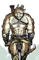 anthro aokmaidu balls feline khajiit male male_only mammal muscular penis the_elder_scrolls video_games