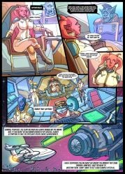 alien_girl alien_humanoid big_breasts big_breasts caption comic_page english_text galaxy_of_scum latex_suit nialia_tikwi page_3 purple_eyes sci-fi science_fiction skyfantasystudios spacesuit webcomic