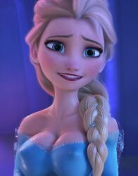 big_breasts breasts disney disney_princess edit edited_screencap elsa_(frozen) fake_ruidx frozen_(film) nipples rui3delsa screencap screenshot screenshot_edit smile