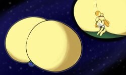 1girls animal_crossing anthro ass_bigger_than_planet ass_built_separately astronomical_ass astronomical_hyper big_ass canid canid_humanoid canine colossal_ass earth enormous_ass gigantic_ass hi_res huge_ass hyper hyper_ass hyper_butt isabelle_(animal_crossing) massive_ass moon nintendo planet planetary simple_background small_but_cheeky space space_background unowo zoom_in zoomed_view