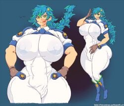 1futa big_breasts big_hipped big_hips breasts child_bearing_hips cop futa_only futanari green_eyes hataraki_ari hips huge_breasts huge_hips large_breasts large_hips orange_hair police police_officer police_uniform policewoman tagme thick wide_hips