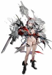 ai_generated arknights breasts_out functionally_nude nipples no_panties nude_filter vagina w_(arknights)