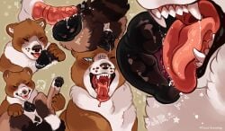 anatomically_accurate anatomically_correct anatomically_correct_feral anatomically_correct_genitalia anatomically_correct_pussy animal_genitalia animal_pussy anthro anthro_on_feral bear bodily_fluids breath canid canine canine_genitalia canine_pussy canis cunnilingus dripping duo fangs female female/female feral frottage genital_fluids genitals hi_res humanoid_genitalia humanoid_penis juniper_(fishymishy) leaking licking lynx_scenting male mammal medial_ring mishka_(fishymishy) moan mouth_shot open_mouth oral panting penile penis pussy pussy_juice_drip pussy_juice_leaking pussy_juice_string rubbing sex shaking sound_effects teeth tongue vaginal_fluids vaginal_penetration wet wolf zoophilia